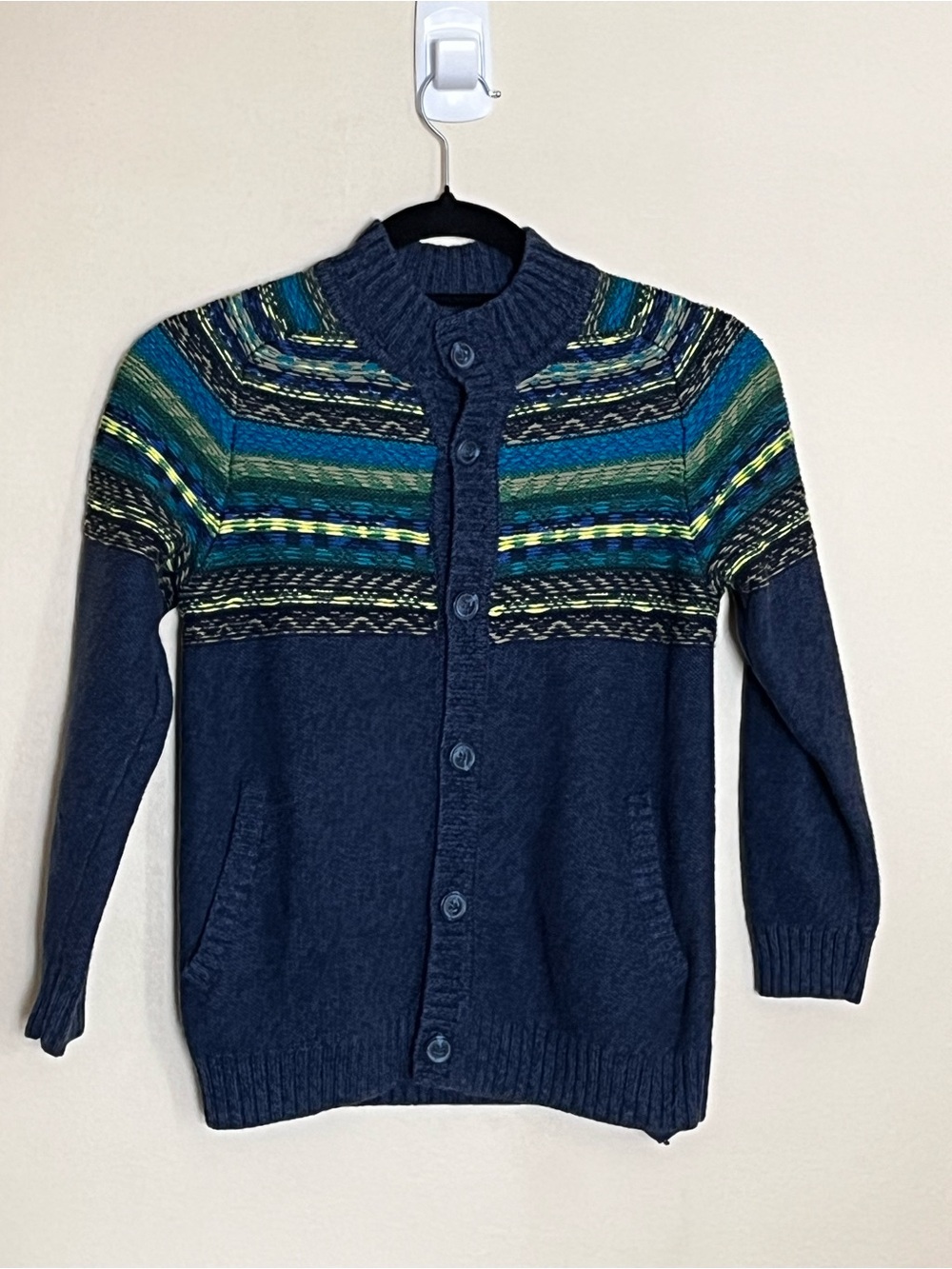 Tea Collection Cotton/Acrylic Blend Cardigan with pockets